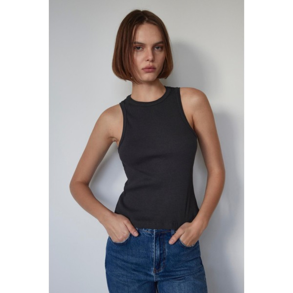 Suud Collection Füme Oli Fitilli Bisiklet Yaka TShirt Bayan T-shirt Fiyatı