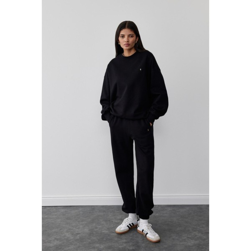 Suud Collection Siyah Mindy Basic Sweatshirt Bayan Sweatshirt Fiyatı