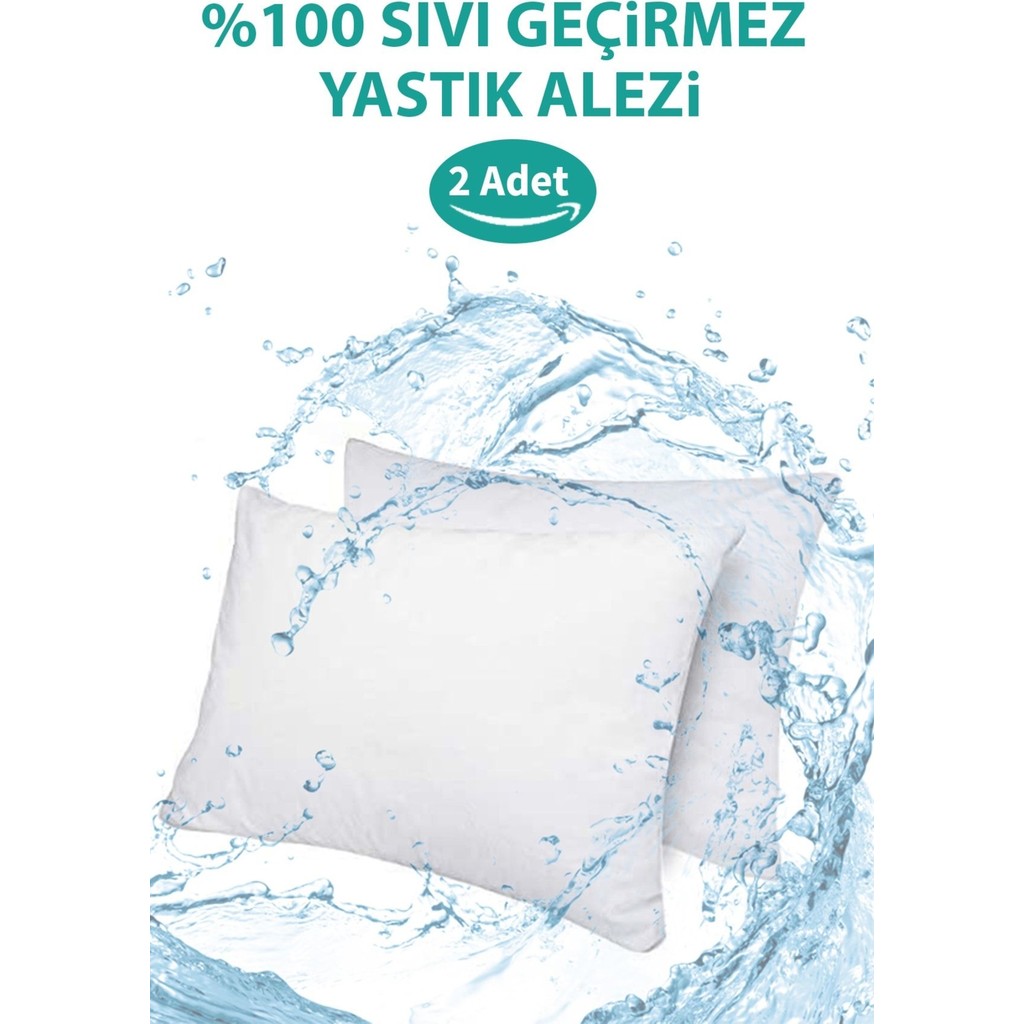 Suvay %100 Pamuklu Sıvı Geçirmez Yastık Alezi 2 Adet - 50 x 70 cm - Beyaz Yastık Kılıfı Fiyatı
