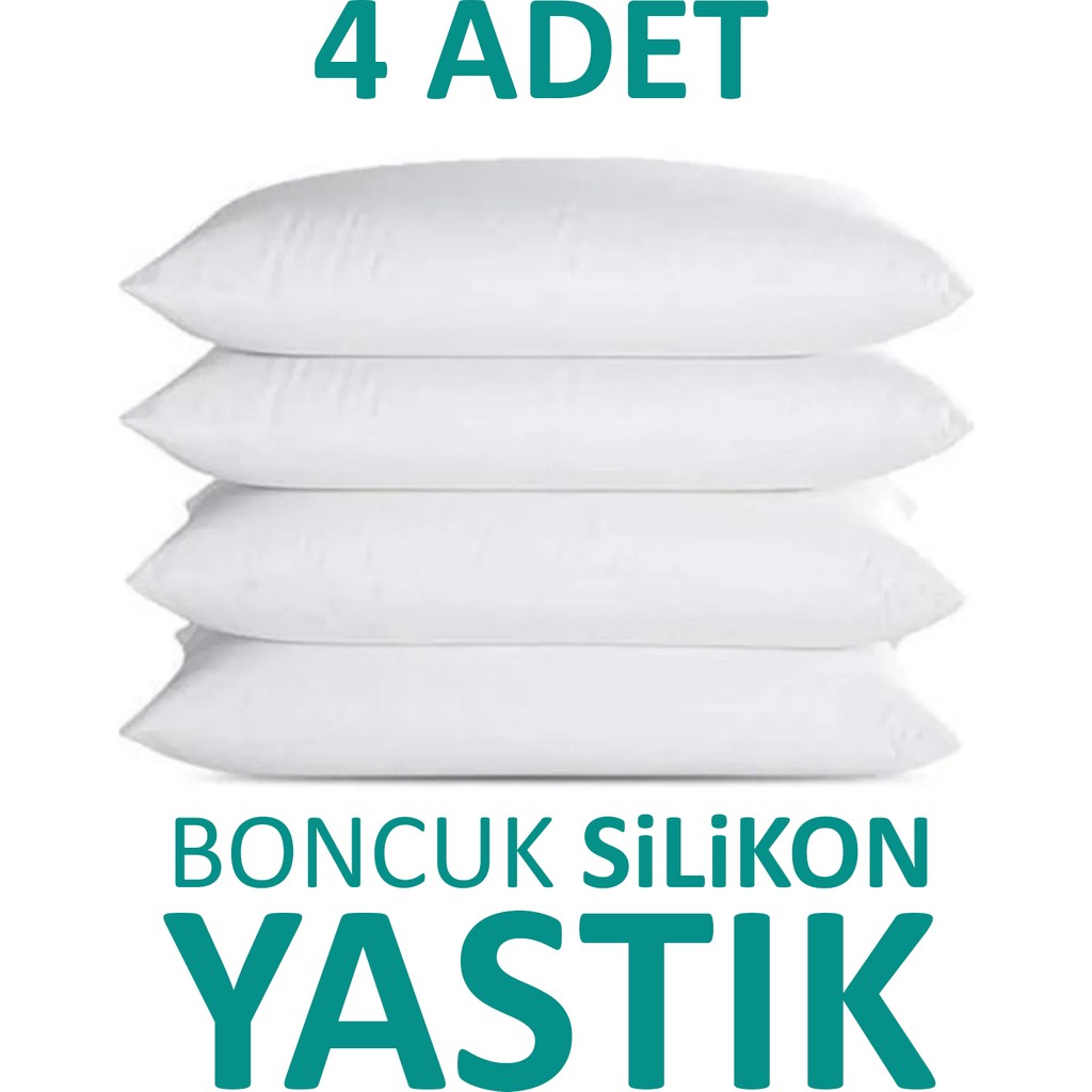 Suvay 4 Adet Antialerjik Boncuk Silikon Yastık Pamuklu Kılıf 900 Gram - 50 x 70 cm - Beyaz Yastık Kılıfı Fiyatı