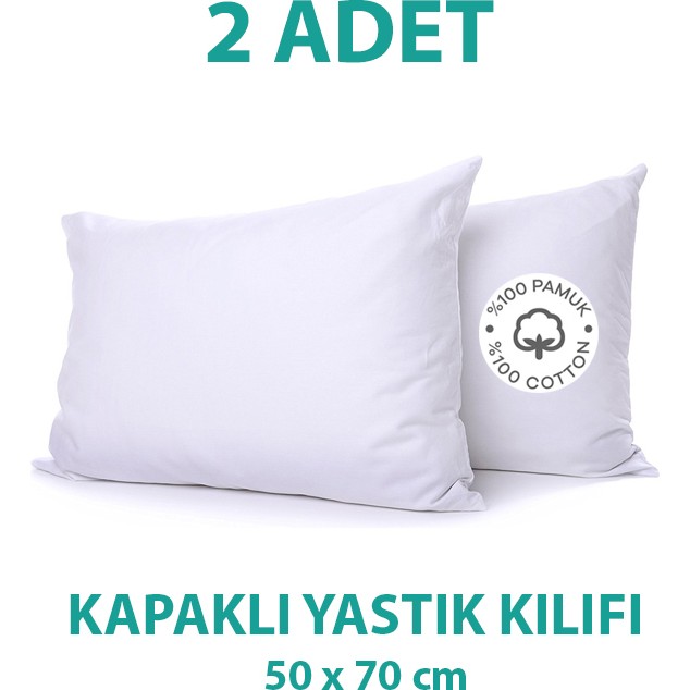 Suvay Pamuklu Yastık Kılıfı 2'li Beyaz Renkli Kapaklı 50x70 Yastık Şiltesi İç Astar - 50 X 70 Yastık Kılıfı Fiyatı