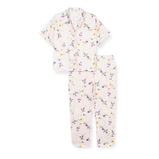 Suwen Ocean Print 063 Summer Flower Masculine Pyjamas Set Kadın Pijama Takımı