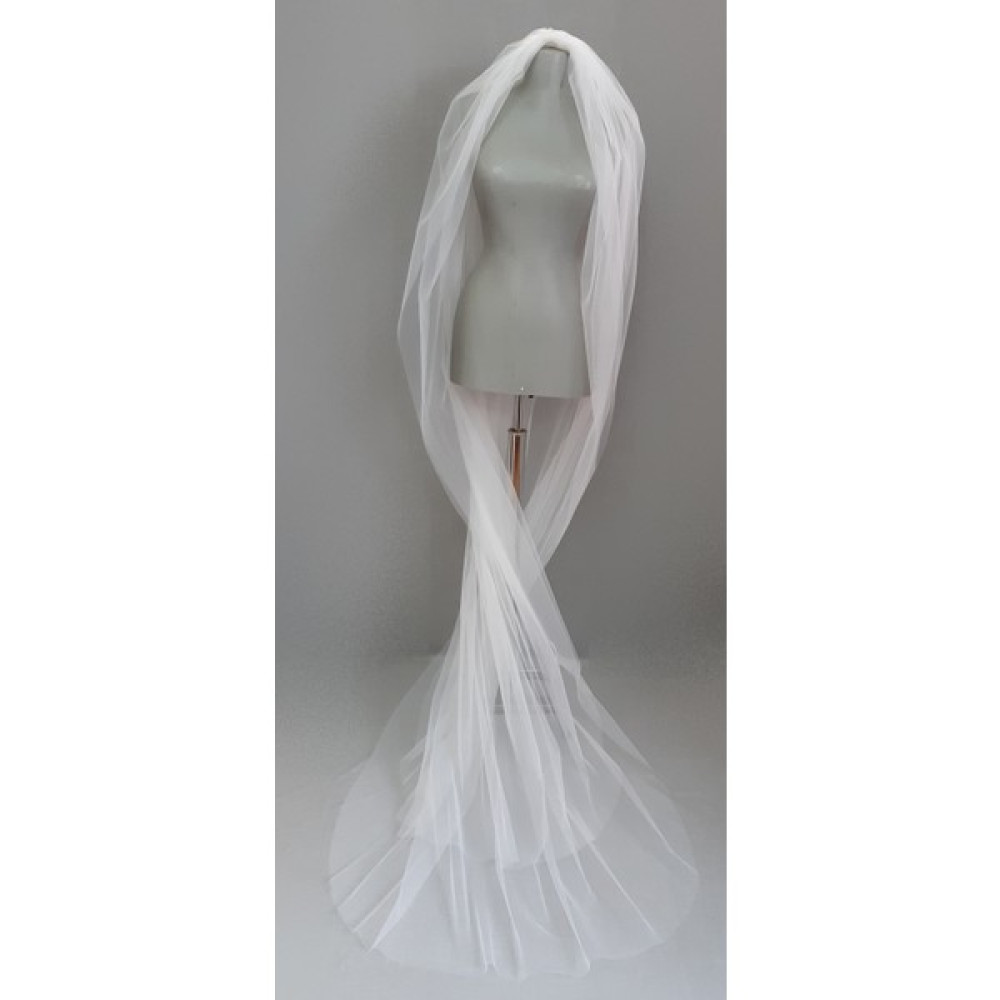 Suzanna Moda 2mt 20cm boy Kırık Beyaz Kenarı Düz Oval Kesim Hayal Tül Gelin Duvağı Gelinlik Fiyatı