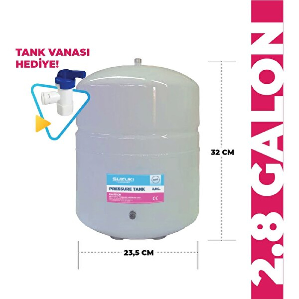 SUZUKI Technology Tüm Su Arıtma Cihazlarına Uyumlu 2,8 Galon (10 Lt) Metal Tank - 10 L Nalburiye & Hırdavat Fiyatı