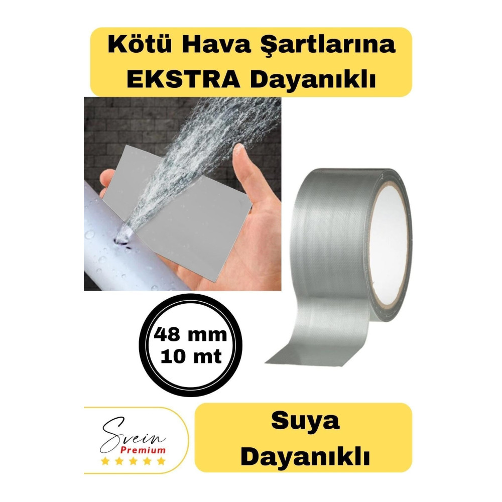 Svein Çok Amaçlı Su Geçirmez Sızdırmaz Dayanıklı Izolasyon Gri Tamir Bandı 48 Mm 10 Mt 1 Adet Nalburiye & Hırdavat Fiyatı
