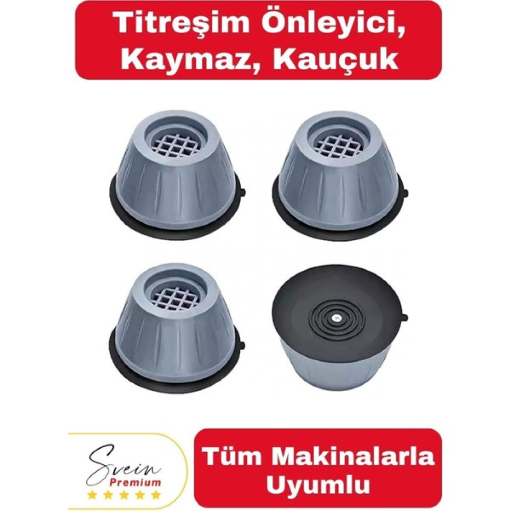 Svein Gürültü Engelleyici ve Kaymaz Titreşim Önleyici Kauçuk Ayak Pedleri Çamaşır Makinesi Stoper 4'lü Yedek Parça ve Aksesuar Fiyatı