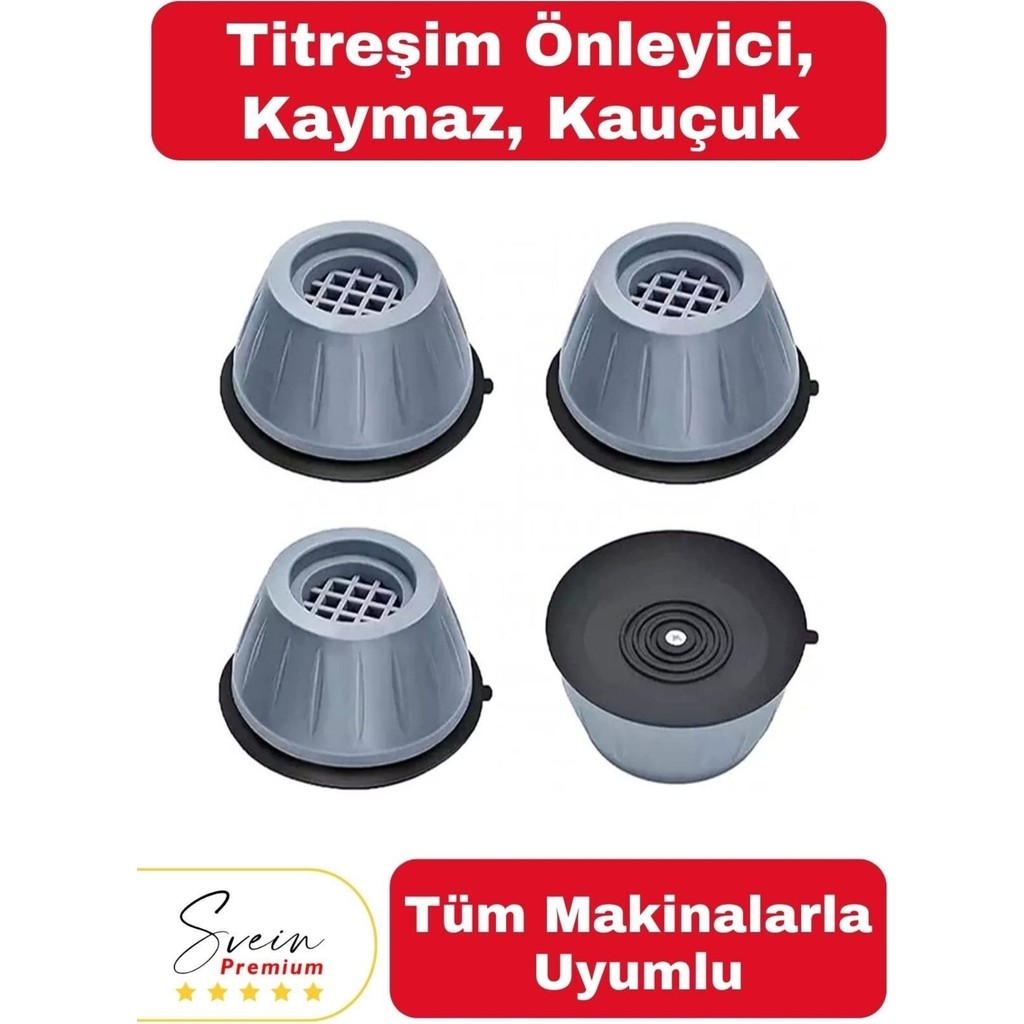 Svein Gürültü Engelleyici ve Kaymaz Titreşim Önleyici Kauçuk Ayak Pedleri Çamaşır Makinesi Stoper 4'lü Yedek Parça ve Aksesuar Fiyatı