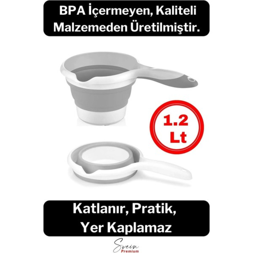 Svein Pratik Premium Katlanır Sert Plastik Koçero Maşrapa Su Kovası Bulaşık Yıkama Leğeni 1200 ml Temizlik Malzemeleri Fiyatı