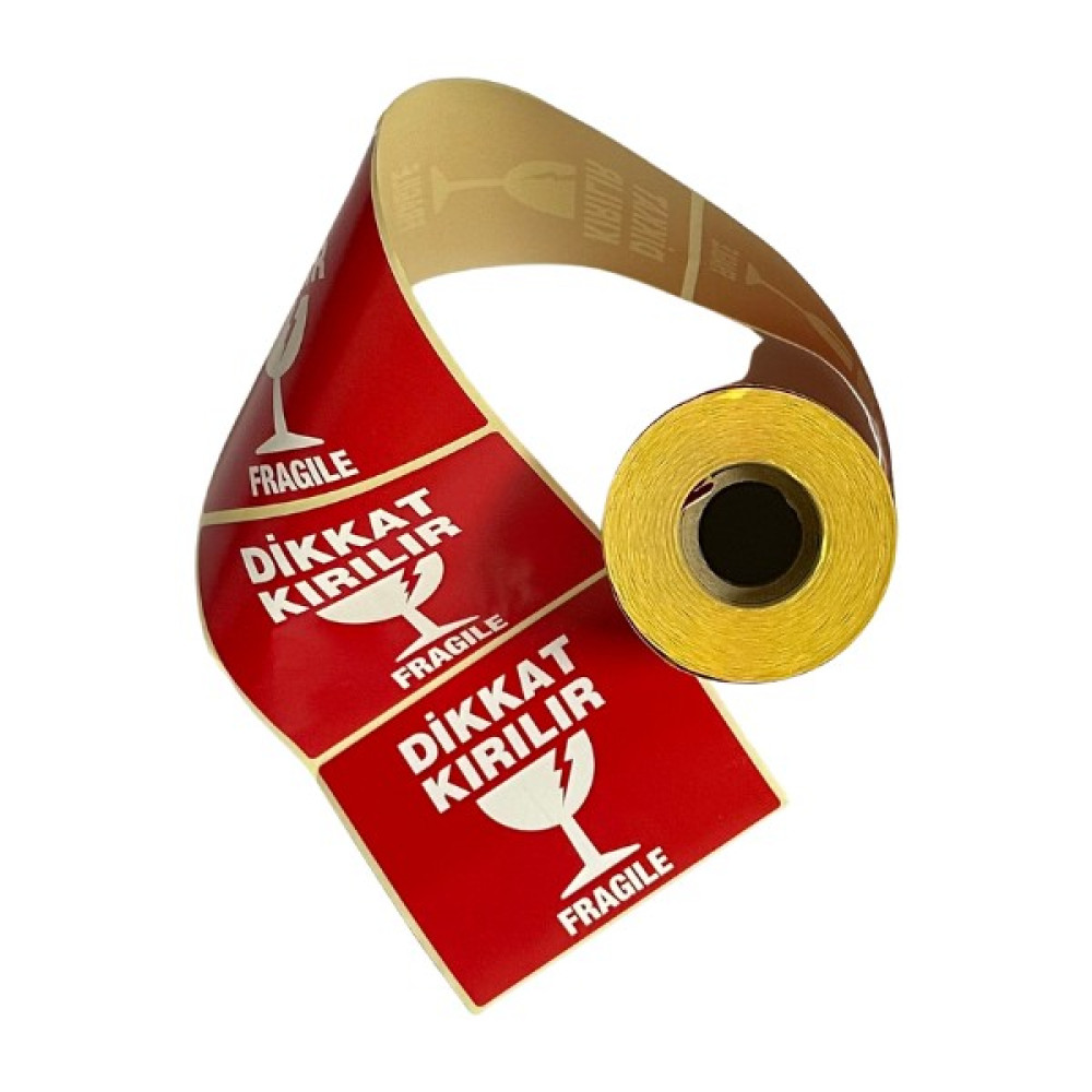 Svs Etiket Plastik 100X80 250 Sarım Dikkat Kırılır (Fragile) Etiketi Barkod Okuyucular Fiyatı