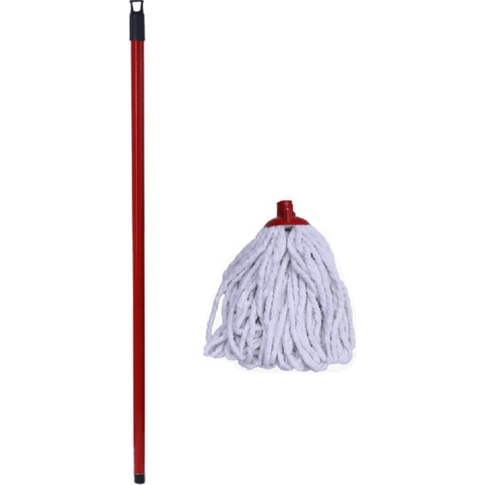 Swab Pamuklu Mop Temizlik Seti (Pamuklu Mop + Kırmızı Metal Sap) Ev Temizliği Fiyatı