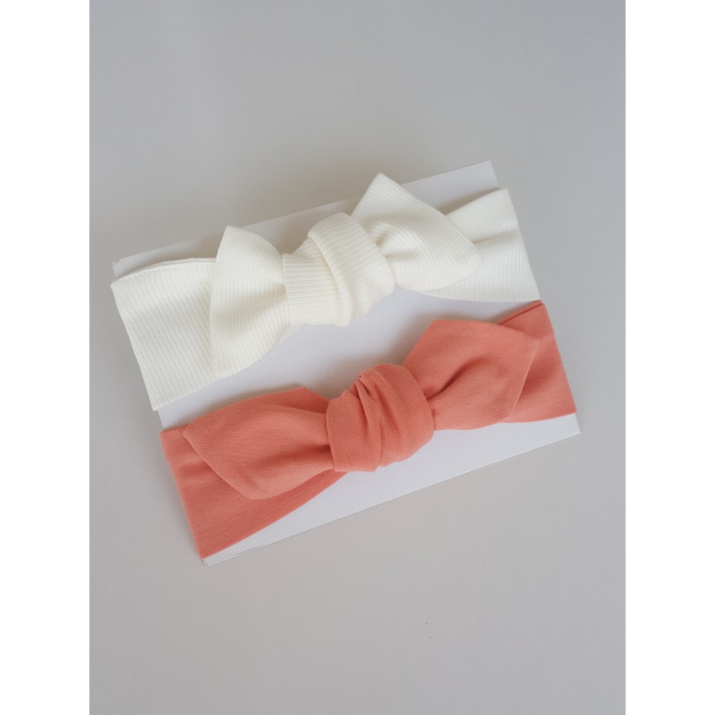 Swan Butik Kız Çocuk Bebek Bandana Toka Seti 2'li Bej Şeftali ve Beyaz bandana Diğer Fiyatı