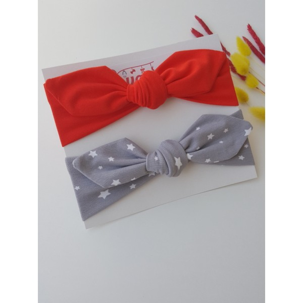 Swan Butik Kız Çocuk Bebek Bandana Toka Seti 2'li Mercan Gri Yıldızlı Bebek Saç Bandı Fiyatı