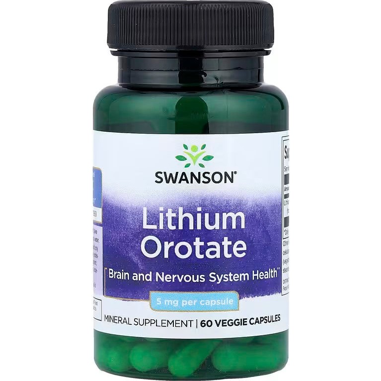 Swanson Lithium Orotate 5 Mg Cognitive Brain Nervous System Health 60 Veggie Caps Diğer Fiyatı