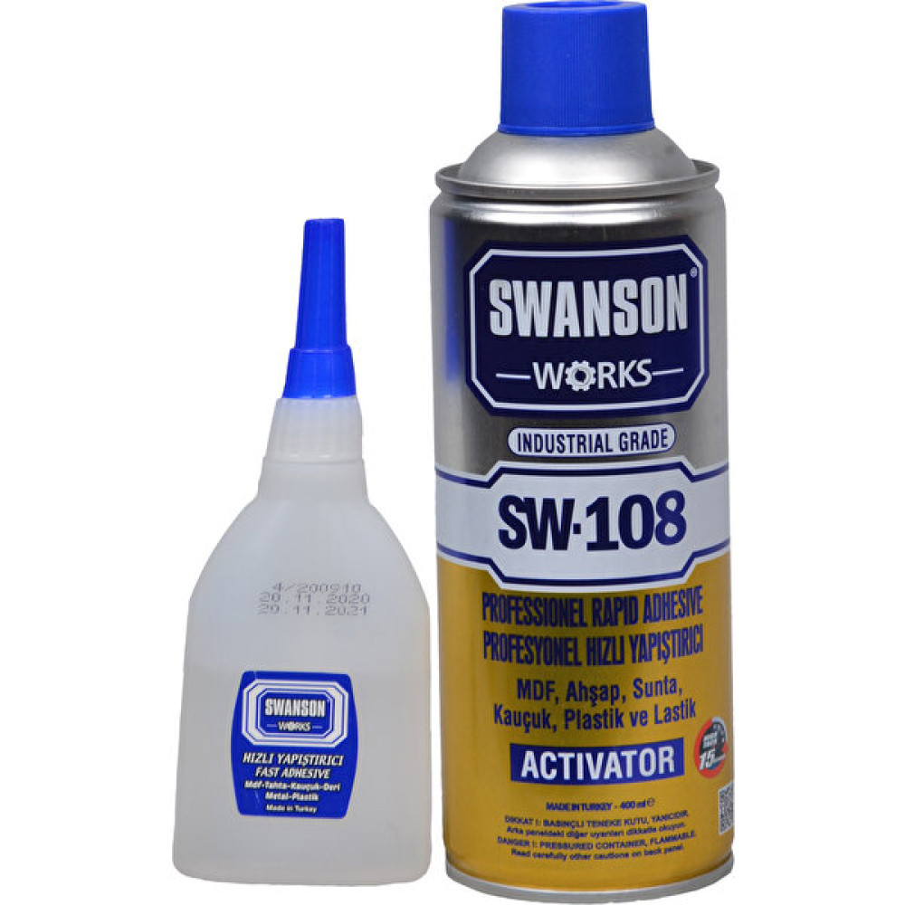 Swanson Mdf Kit Profesyonel Hızlı Yapıştırıcı Seti 400 + 100 ml Ahşap Sunta Kauçuk Plastik Nalburiye & Hırdavat Fiyatı
