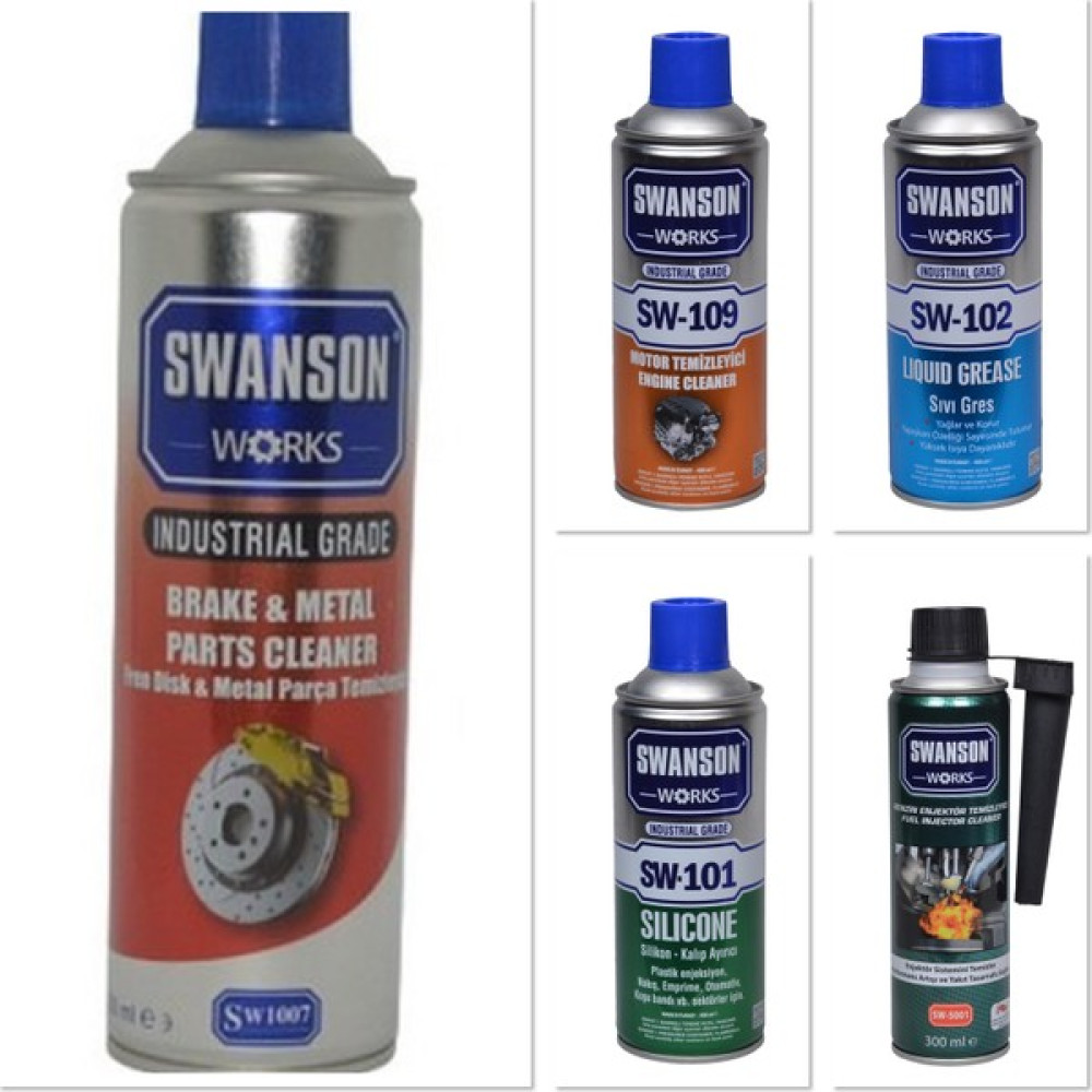 Swanson Works Balata-Motor-Gres-Silikon-Benzin Katkı Bakım Set Oto Yağlayıcılar Fiyatı
