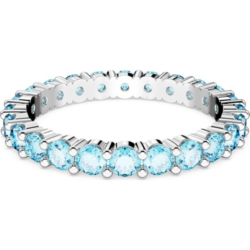 Swarovski 5658673 Swarovski Yüzük Matrix Ring Aqua Blu-rhs 60 - Mavi - 19 - 20 Bijuteri Yüzük Fiyatı