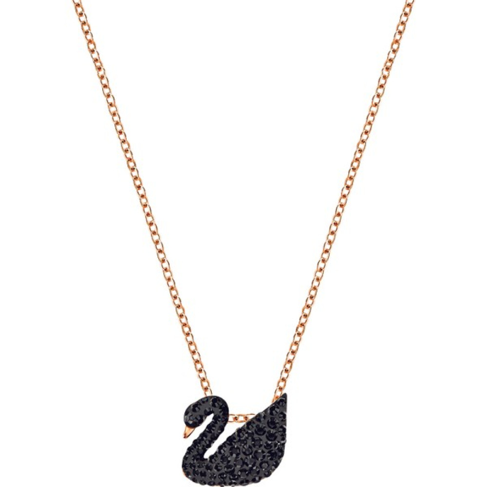 Swarovski Kolye Iconic Swan Small Rose-Black 5204133 Gümüş Kolye Fiyatı