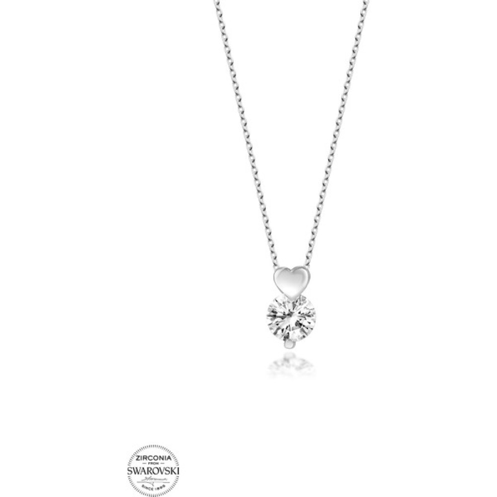 Swarovski Swarovski Taşlı Gümüş Kalp Kolye Gümüş Kolye Fiyatı