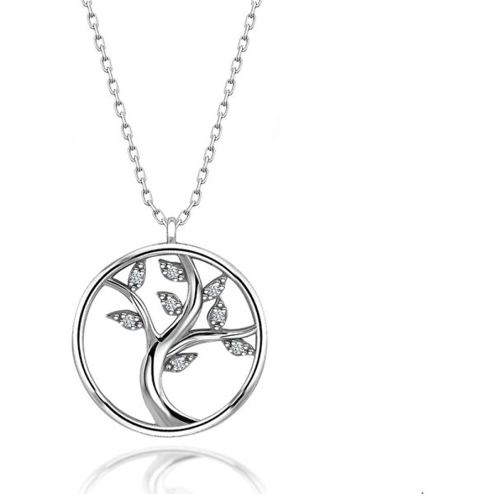 Swarovski Taşlı Gümüş Hayat Ağacı Kolye Gümüş Kolye Fiyatı