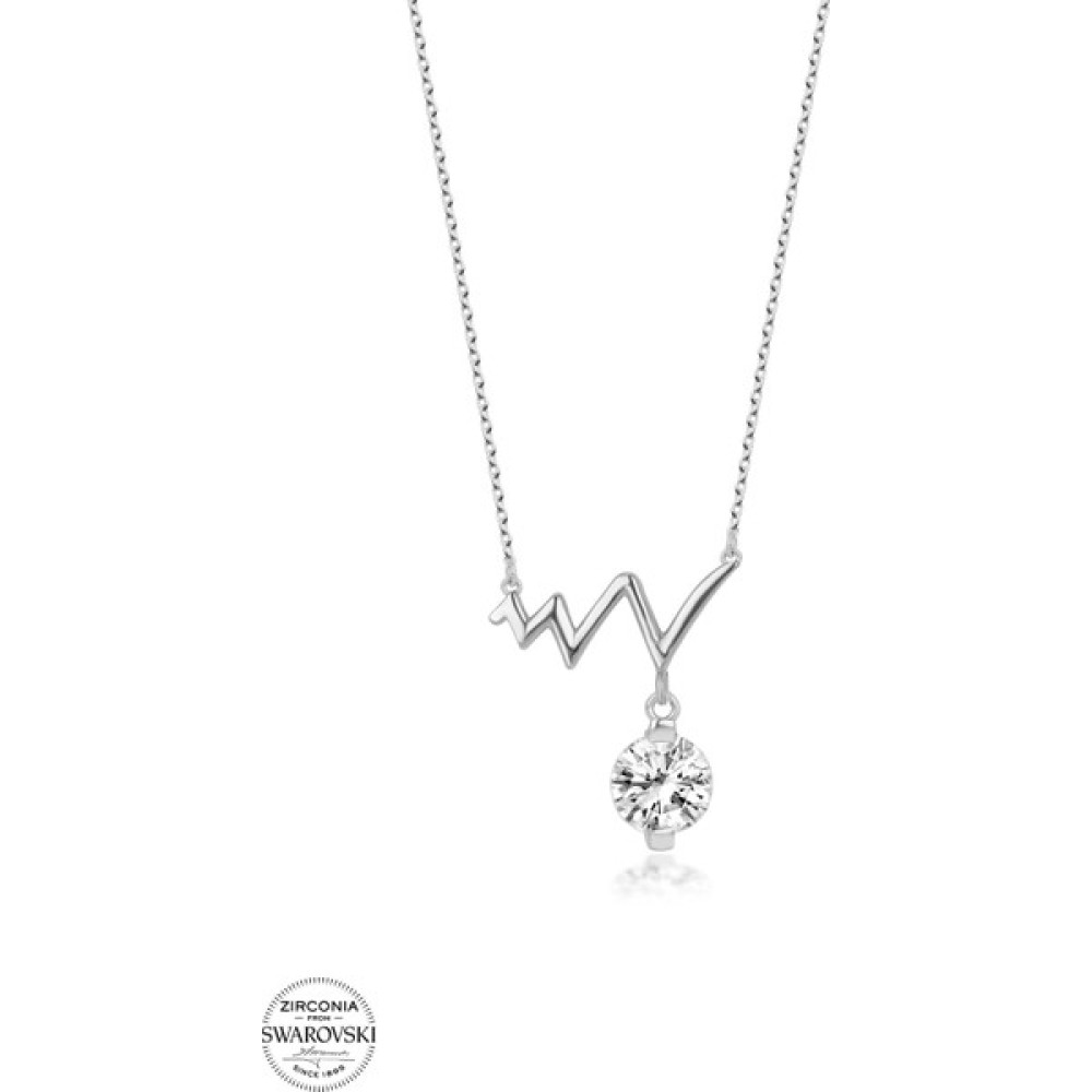 Swarovski Taşlı Gümüş Ritim Kadın Kolye Gümüş Kolye Fiyatı