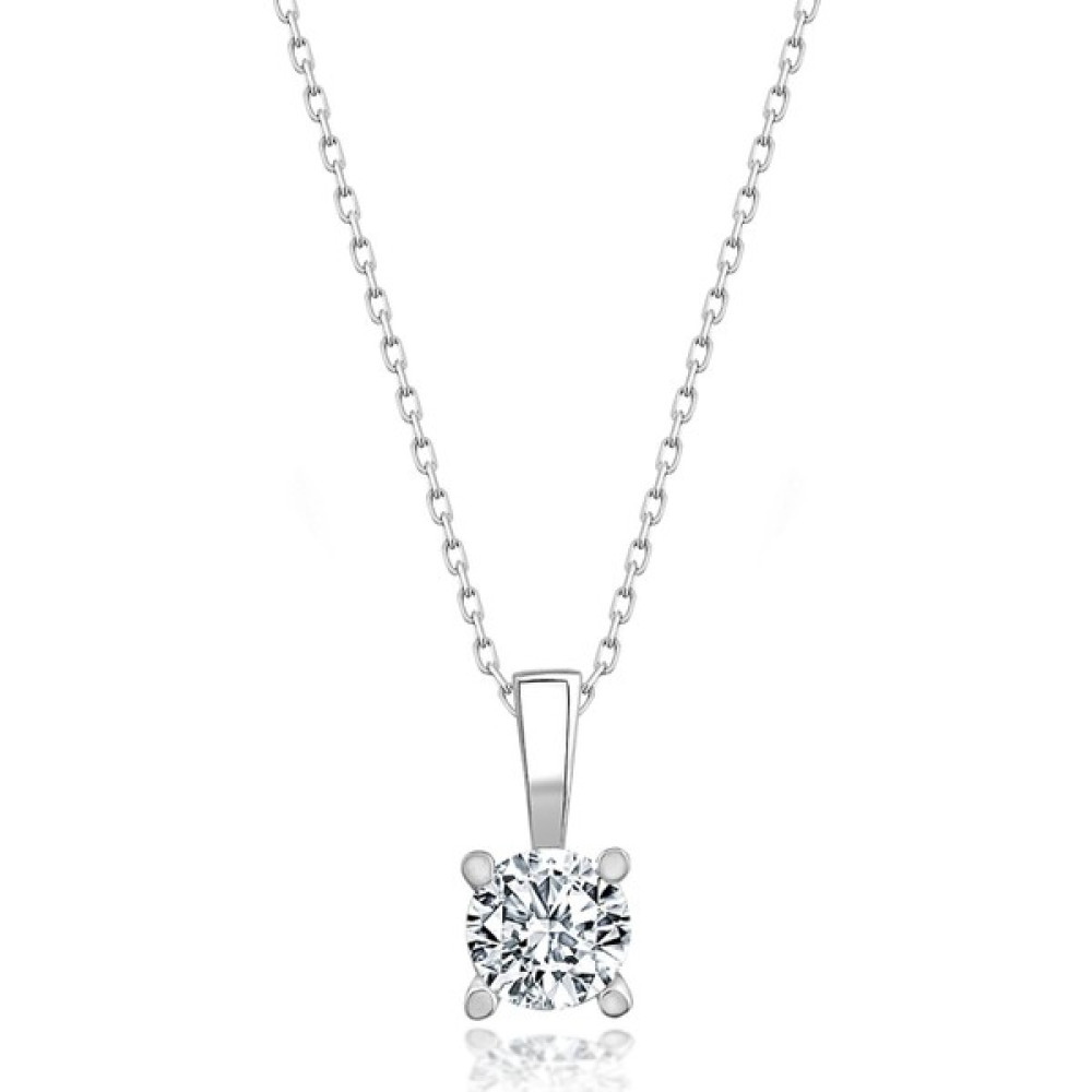 Swarovskı Tek Taş Kolye 10 Gümüş Kolye Fiyatı
