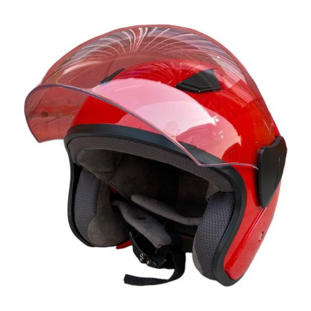 Sway 633 Solıd Motosiklet Yarım Kask Kırmızı M Beden Motorsiklet Kaskları Fiyatı