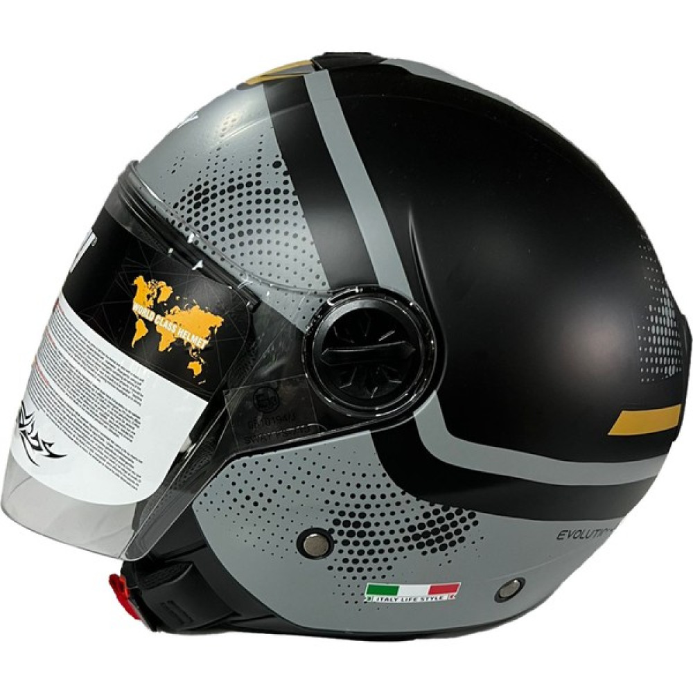 Sway 715 Gemını Black Grey Yarım Kask - XL - 0 RH (+) Siyah Motorsiklet Kaskları Fiyatı
