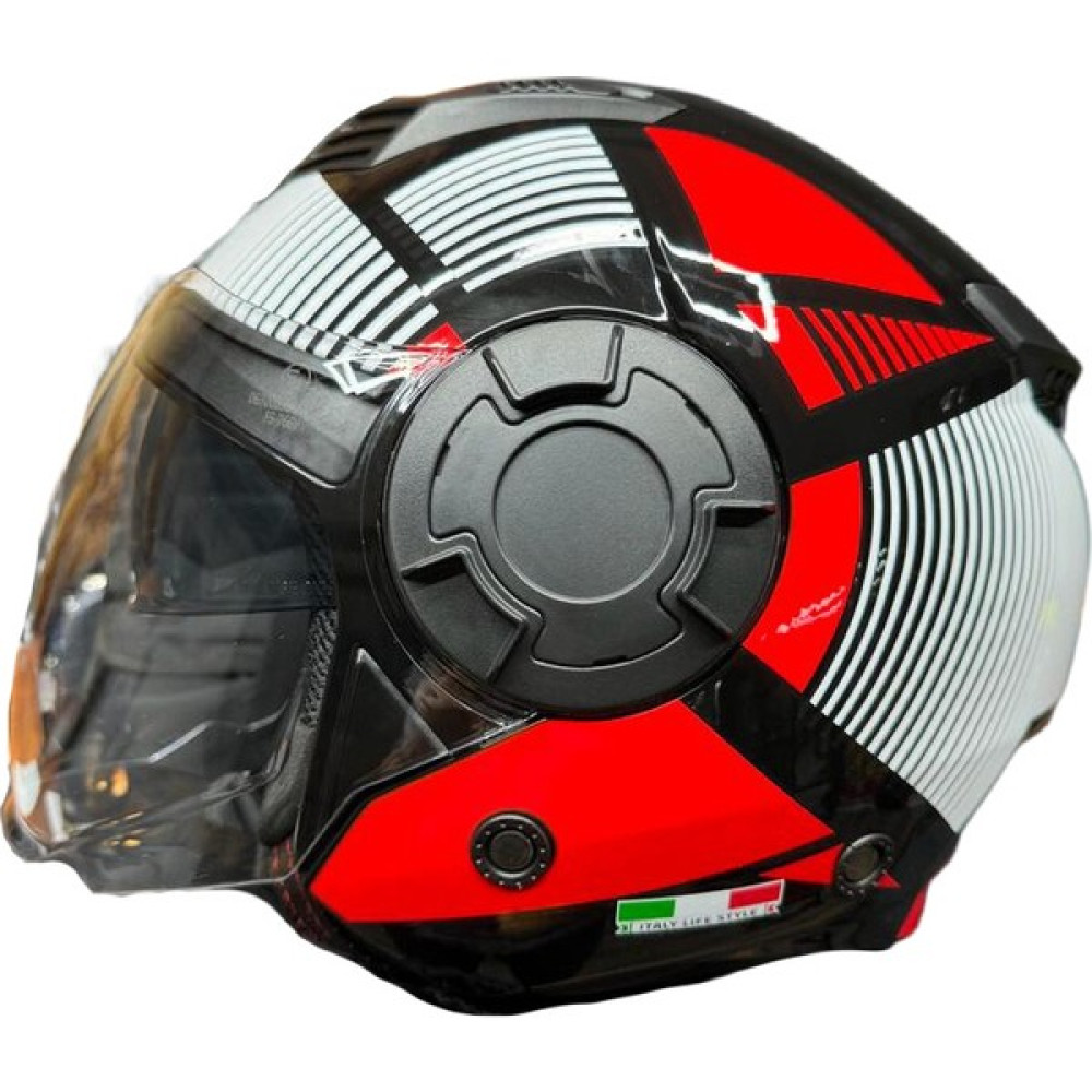Sway 766 Geko Black Red Güneş Vizörlü Yarım Motosiklet Kaskı - L Oto Boyaları Fiyatı
