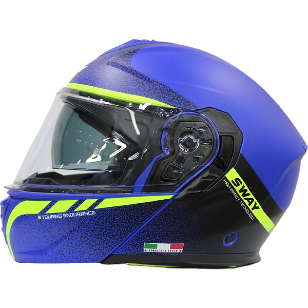 Sway 917 Stars Blue Black Matt Çene Açılır Motosiklet Kaskı - M Motorsiklet Kaskları Fiyatı