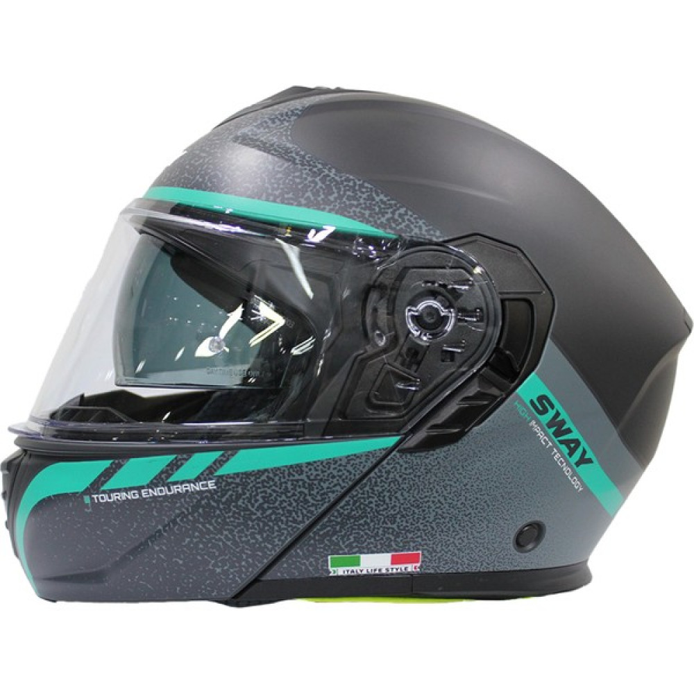 Sway 917 Stars Grey Blue Matt Çene Açılır Motosiklet Kaskı - M Motorsiklet Kaskları Fiyatı