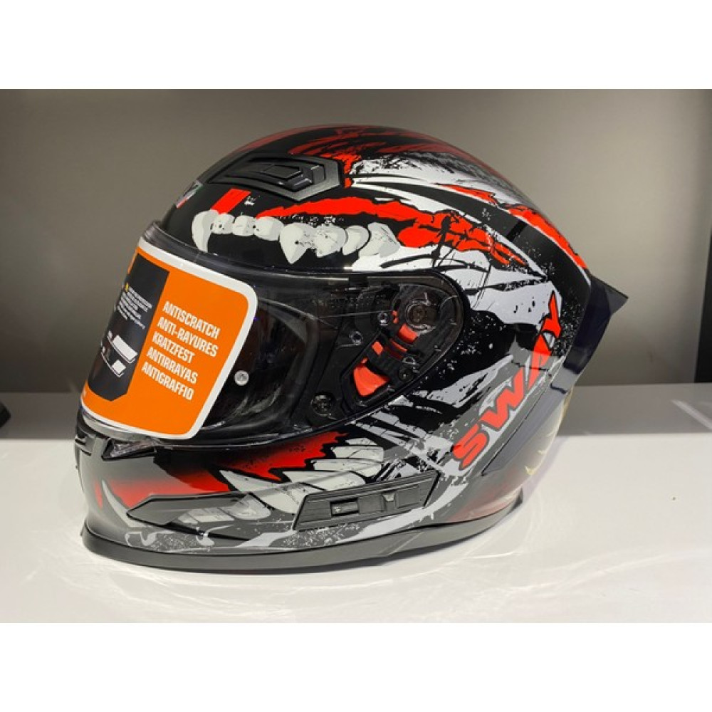 Sway Kask Sway B-503 (817) Güşeş Vizörlü Croco Kırmızı - XL Motorsiklet Kaskları Fiyatı