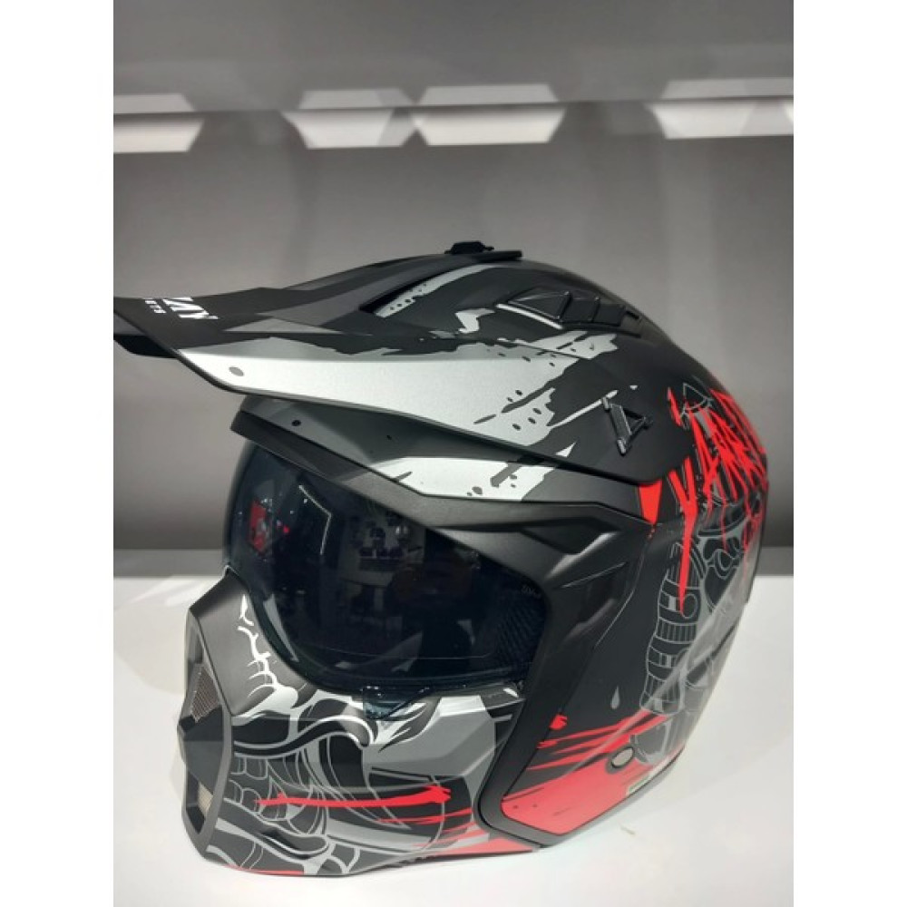 Sway Kask Sway X1-X Seul Black/red Çene Çıkan - Gri - Kırmızı - 2XL Motorsiklet Kaskları Fiyatı