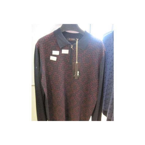 Sweater Siyah  Polo Yaka Düğmeli Erkek Triko Kazak