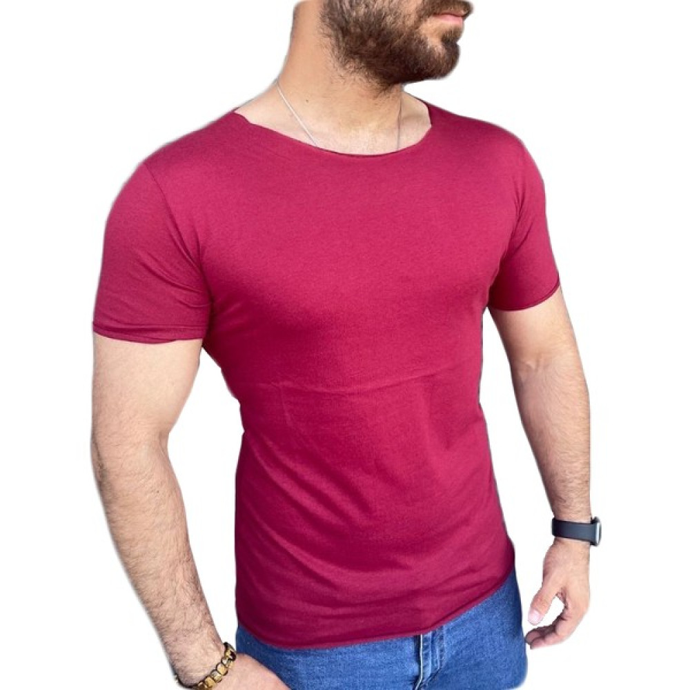 Sweatmen Açık Yaka Düz Renk Erkek T-Shirt Erkek T-shirt Fiyatı