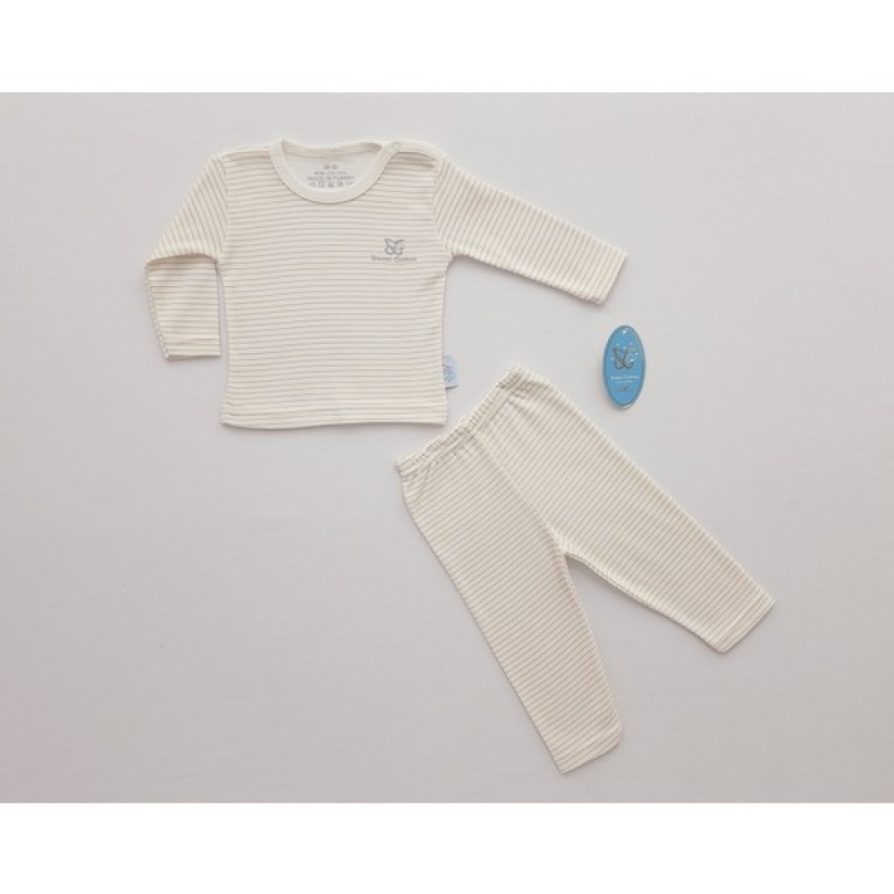 Sweet Cotton Çizgi Desenli Pijema Bebek Giysi Takım Fiyatı