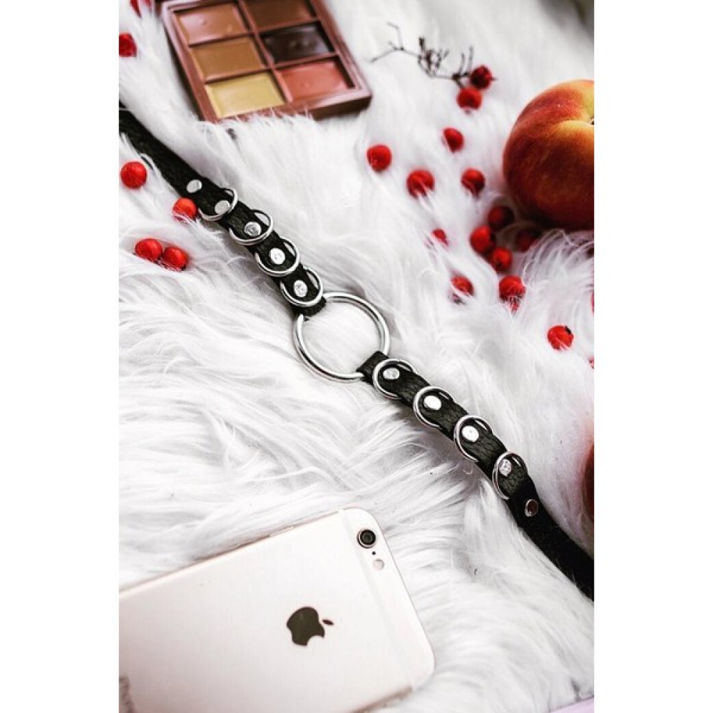 Sweet Demon Kadın Halka Detaylı Ayarlanabilir Şık Deri Choker Boyun Aksesuar Siyah Bijuteri Kolye Fiyatı