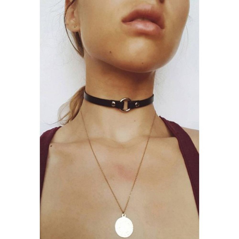 Sweet Demon Kadın Ince Şerit Ayarlanabilir Zarif Deri Choker Tasma Boyun Aksesuar Siyah Bijuteri Kolye Fiyatı