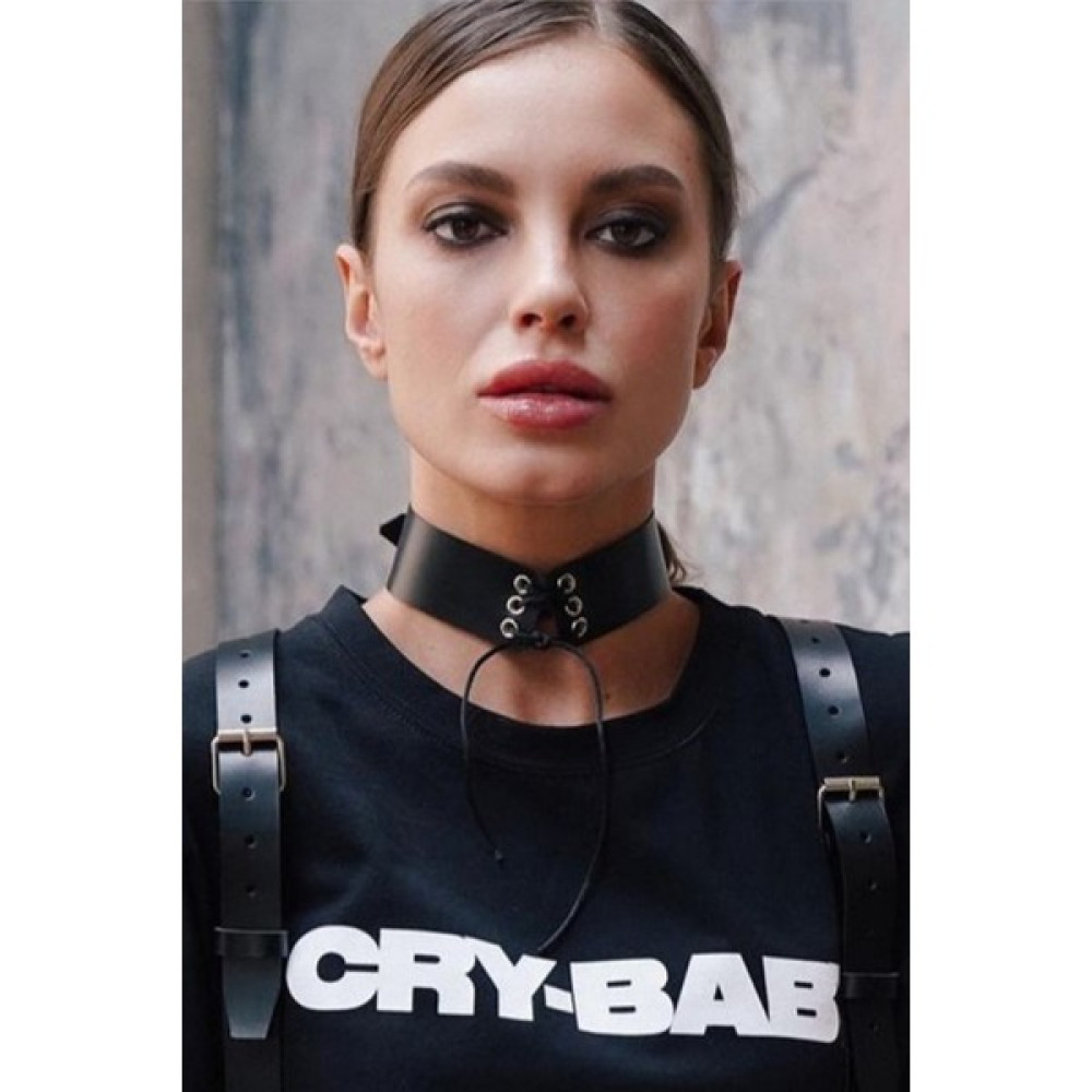 Sweet Demon Kadın Ipli Arkadan Ayarlı Bağlamalı Şık Deri Choker Tasma Boyun Aksesuar Siyah Bijuteri Kolye Fiyatı