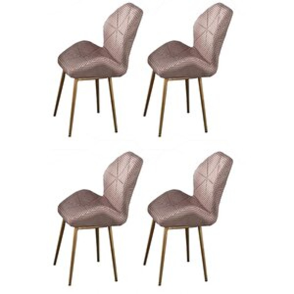Sweet Home Masa Sandalye 4 Adet Vera Sandalye Metal Ayak Boyalı Gold Standart Sandalye Fiyatı