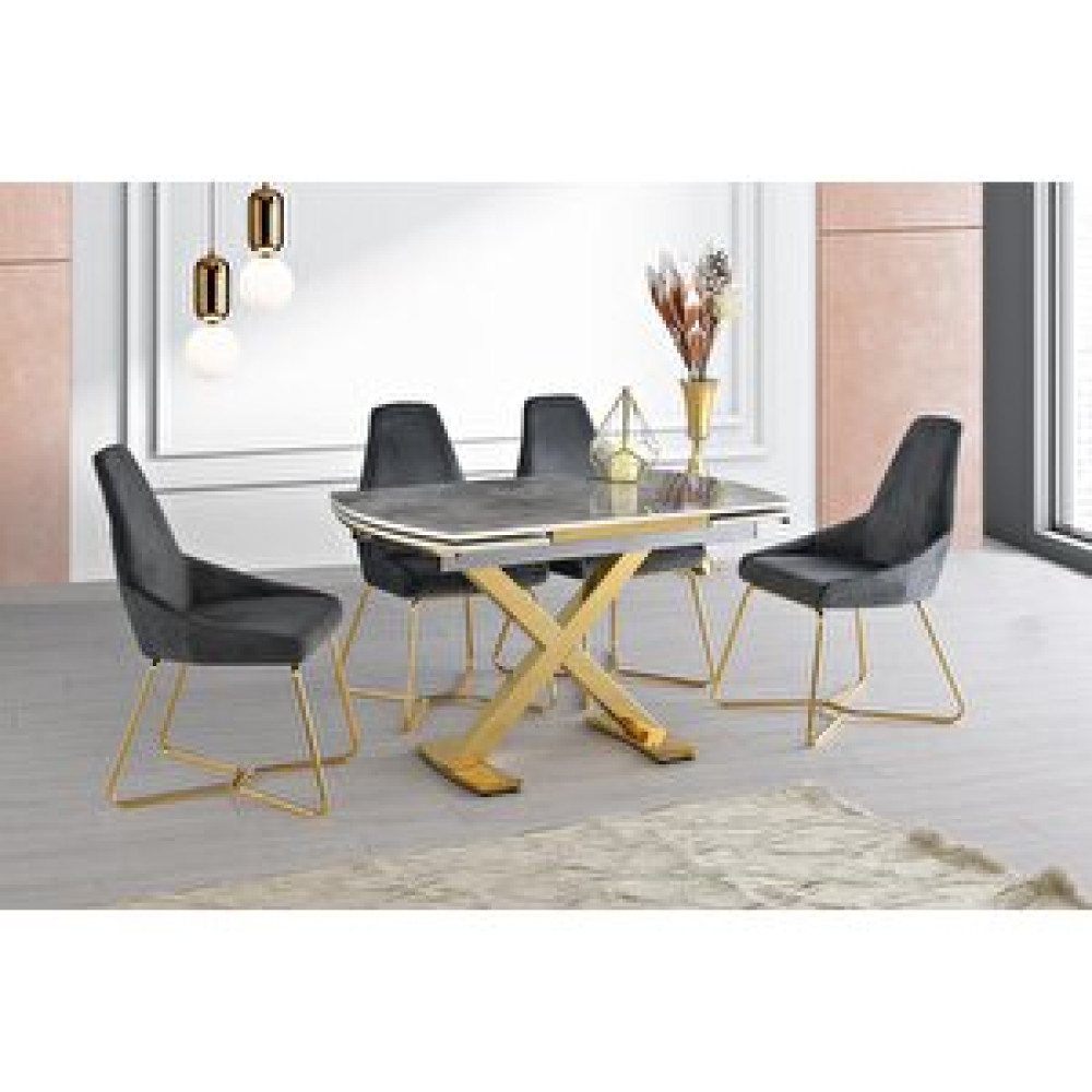 Sweet Home Masa Sandalye Açılır Anka X Gold Ayak Masa Rambla Desen + 4 Adet Juliyet Sandalye Gold Metal Ayak Yemek & Mutfak Masası Fiyatı