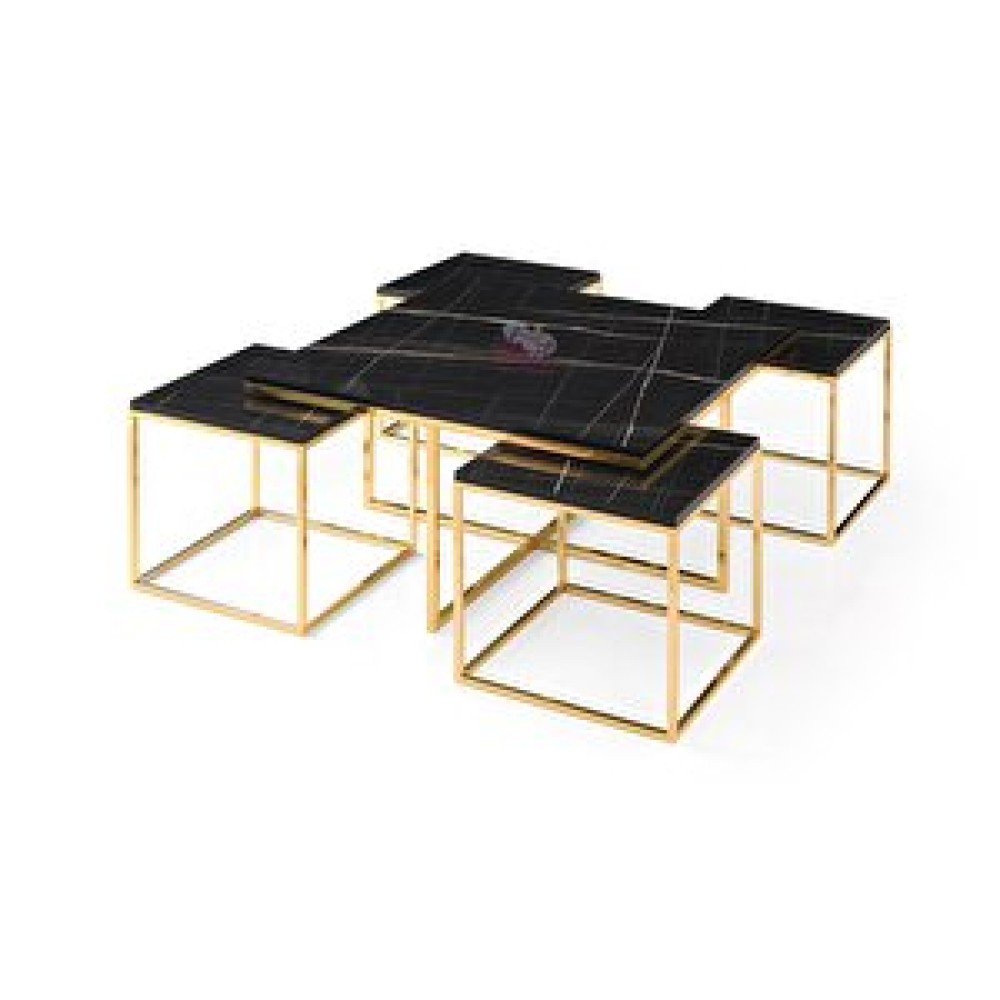 Sweet Home Masa Sandalye Kare Pizza Orta Sehpa Gold Mdf Highloss Sonata Desen Orta Sehpa Fiyatı