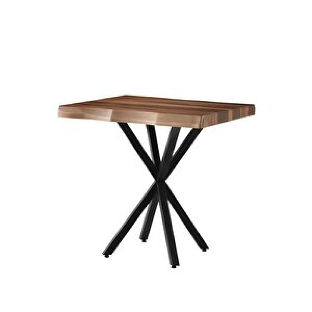 Sweet Home Masa Sandalye Kütük Mdf Masa ( Yıldız Metal Ayak ) 80 X 80 Cm Masa - Sandalye Seti / Takımı Fiyatı