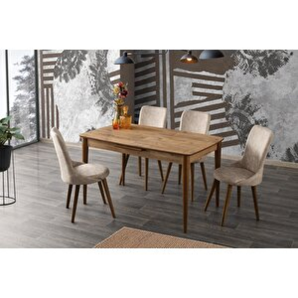 Sweet Home Masa Sandalye Milano Açılır Mdf Diş Budak Masa 4 Adet İnci Sandalye Takım Yemek & Mutfak Masası Fiyatı