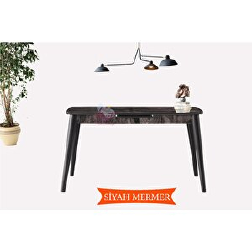 Sweet Home Masa Sandalye Milano Açılır Mdf Siyah Mermer Masa 70x120 Cm Masa - Sandalye Seti / Takımı Fiyatı