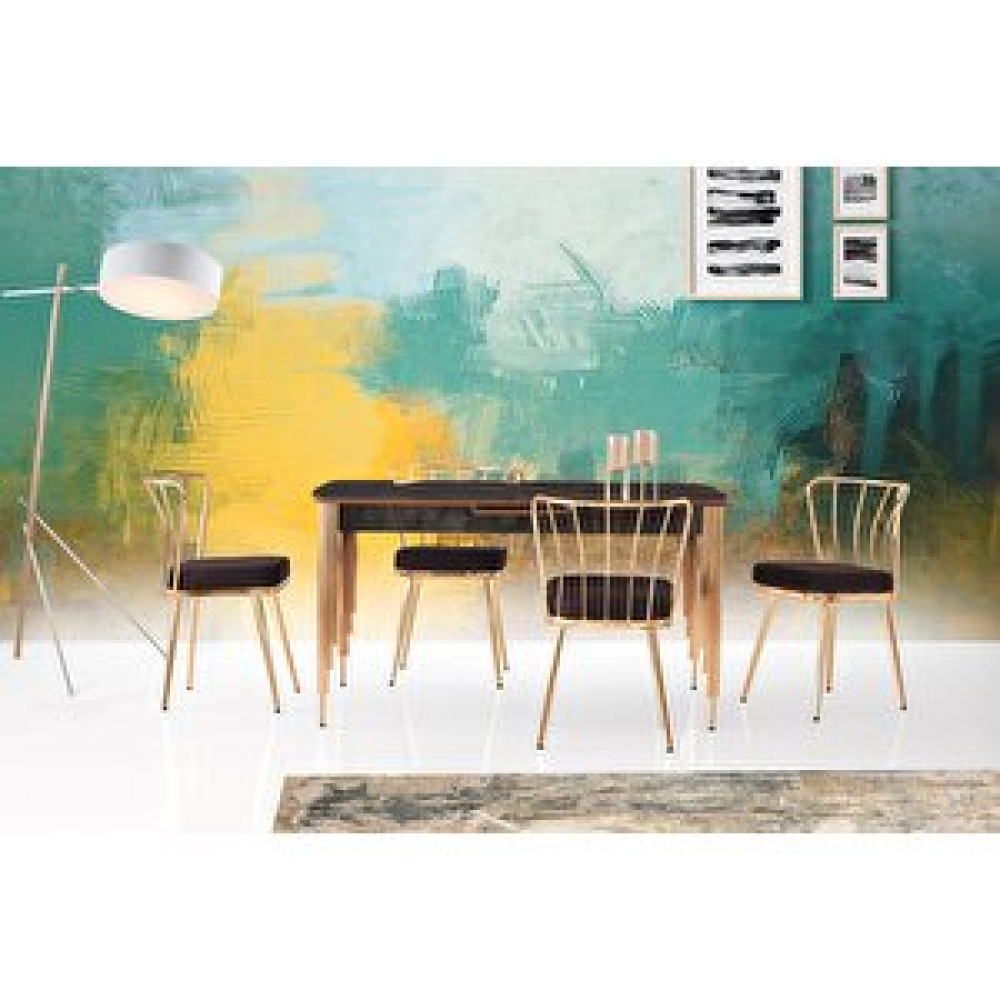 Sweet Home Masa Sandalye Milano Mdf H.gloss Irony Masa +4 Adet Güneş Sandalye Takım Yemek & Mutfak Masası Fiyatı