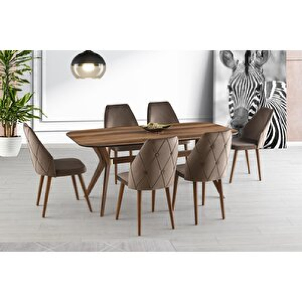 Sweet Home Masa Sandalye Sabit Eliz Masa Salon Masası Empoli Desen 6 Adet Hira Sandalye Masa - Sandalye Seti / Takımı Fiyatı