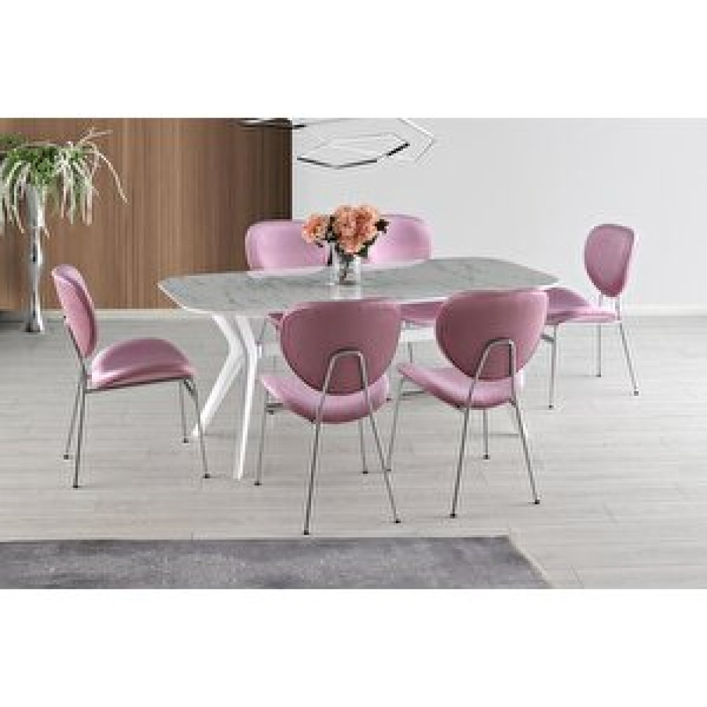 Sweet Home Masa Sandalye Sabit Eliz Masa Salon Masası Marmo H.g Desen 6 Adet Teo Sandalye Masa - Sandalye Seti / Takımı Fiyatı