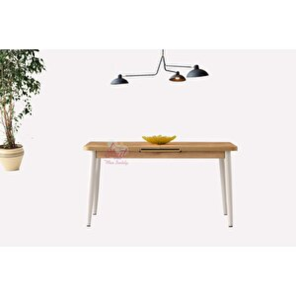 Sweet Home Masa Sandalye Silva Açılır Safir Meşe Masa ( Metal Konik Ayak ) 70x120 Cm Masa - Sandalye Seti / Takımı Fiyatı