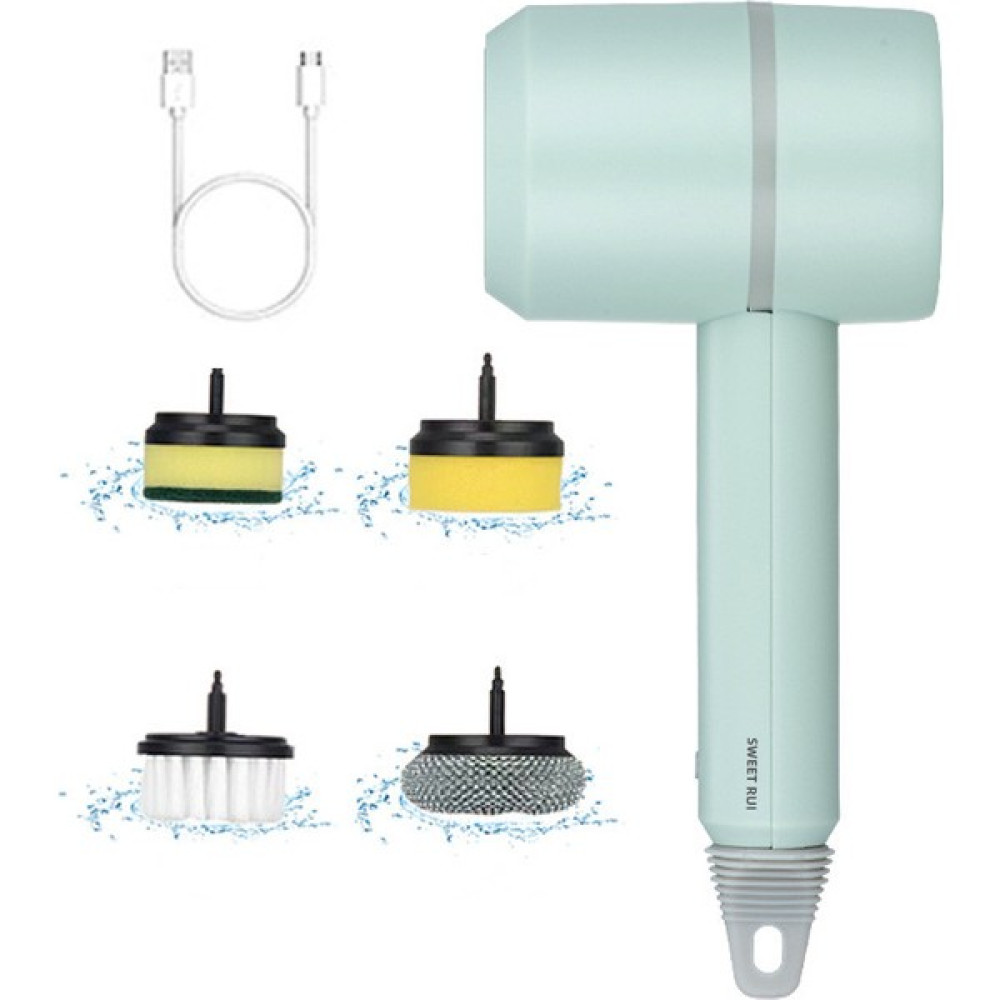 Sweet Rui Mutfak Malzemeleri Şarj Edilebilir Otomatik Temizleme Fırçası Araba Tuvalet Lavabo Küvet Temizleme Fırçası 1200 Mah (Yurt Dışından) - Yeşil Temizlik Malzemeleri Fiyatı