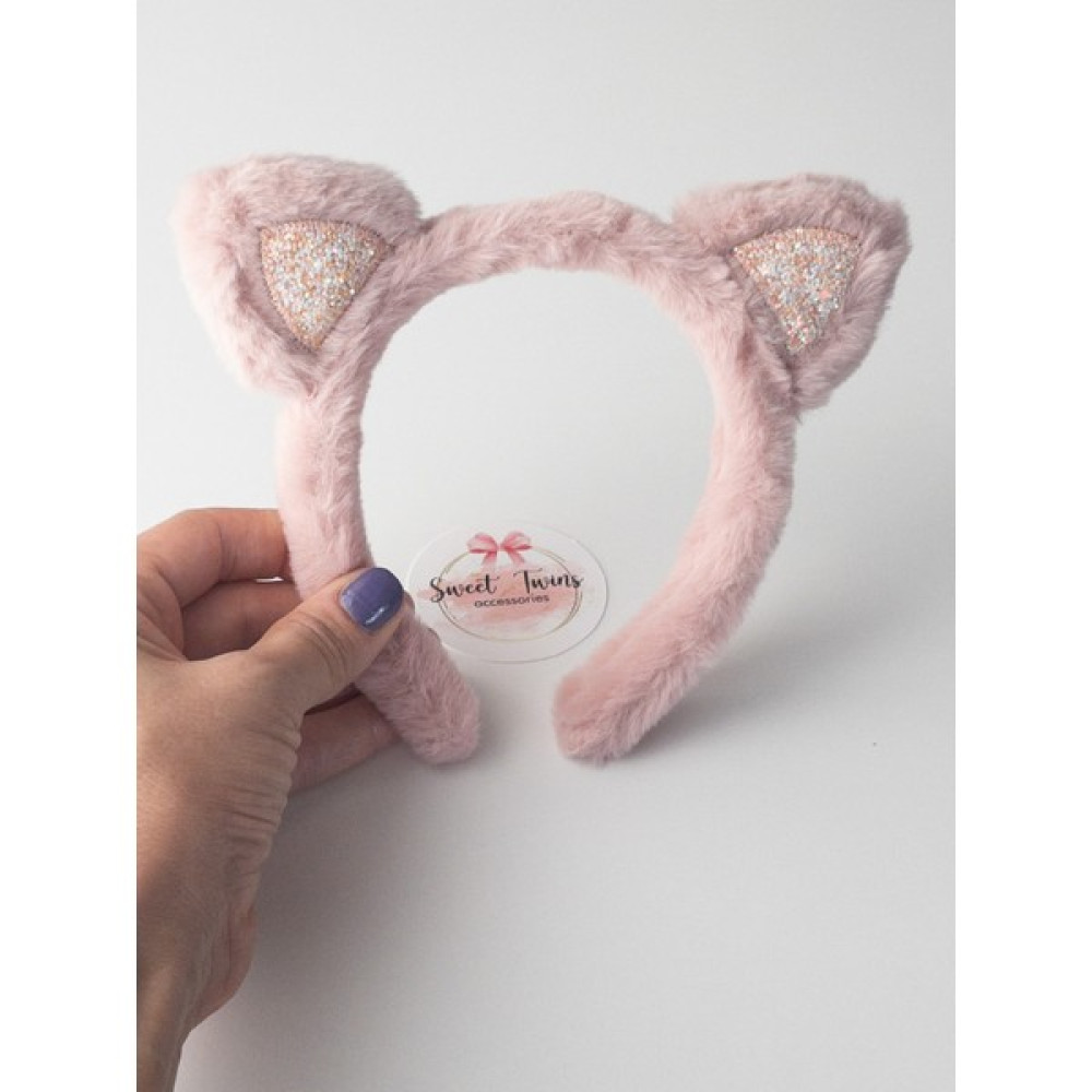 Sweet Twins Kedi Kulaklı Peluş Taç - Pembe Toka, Taç & Saç Bandı Fiyatı